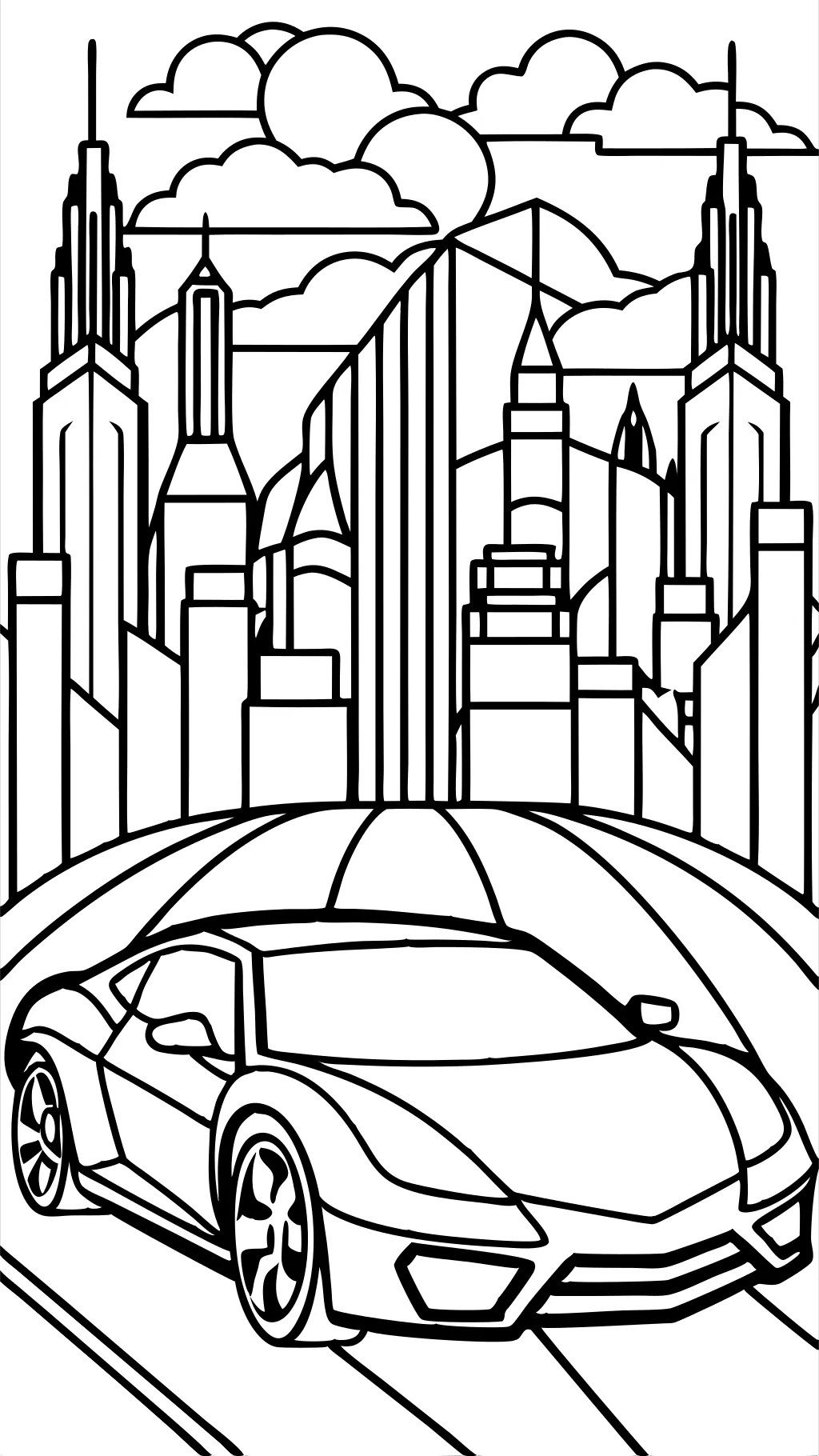 coloriages de voiture de sport supercar